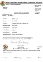 Certification Of Licensure